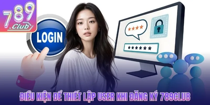 Điều kiện để thiết lập user khi đăng ký 789CLUB
